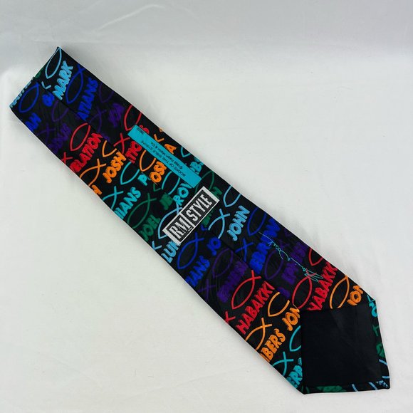 Ralph Marlin Vintage 1998 Tie Books of the Bible Stripe 58" RM Style 100% Silk - Picture 5 of 9
